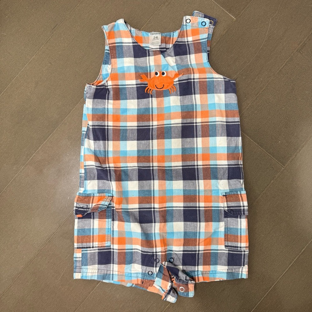 Carter's Multicolor Plaid Baby Romper